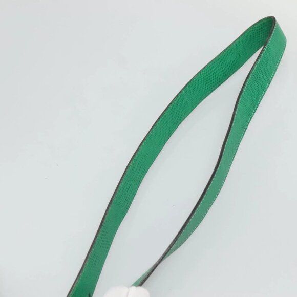 CELINE Shoulder Bag Leather Embossed Green Yellow Red Auth BA973 - Picture 8 of 16